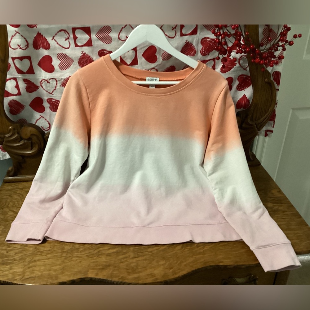Ladies’ J. Crew Dip ~ Dyed Ombré Sweatshirt - Size Medium